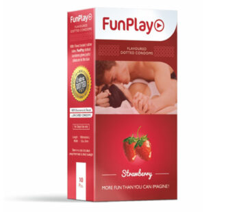 Funplay Strawberry Dotted Condom 10 PCS